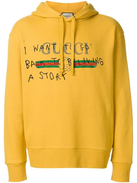 gucci coco hoodie yellow|original gucci hoodie.